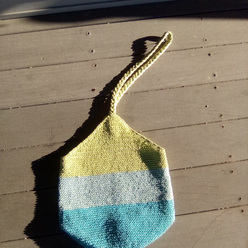 Stylish Blue and Yellow Crossbody Bag